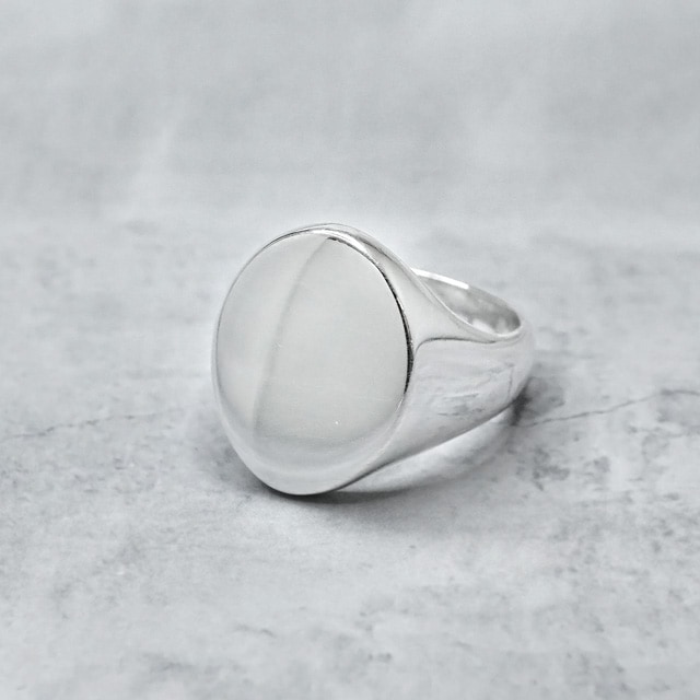 0020414SVR15 SV925製シグネットリング オーバル 幅4.0～16.5mm,面部分