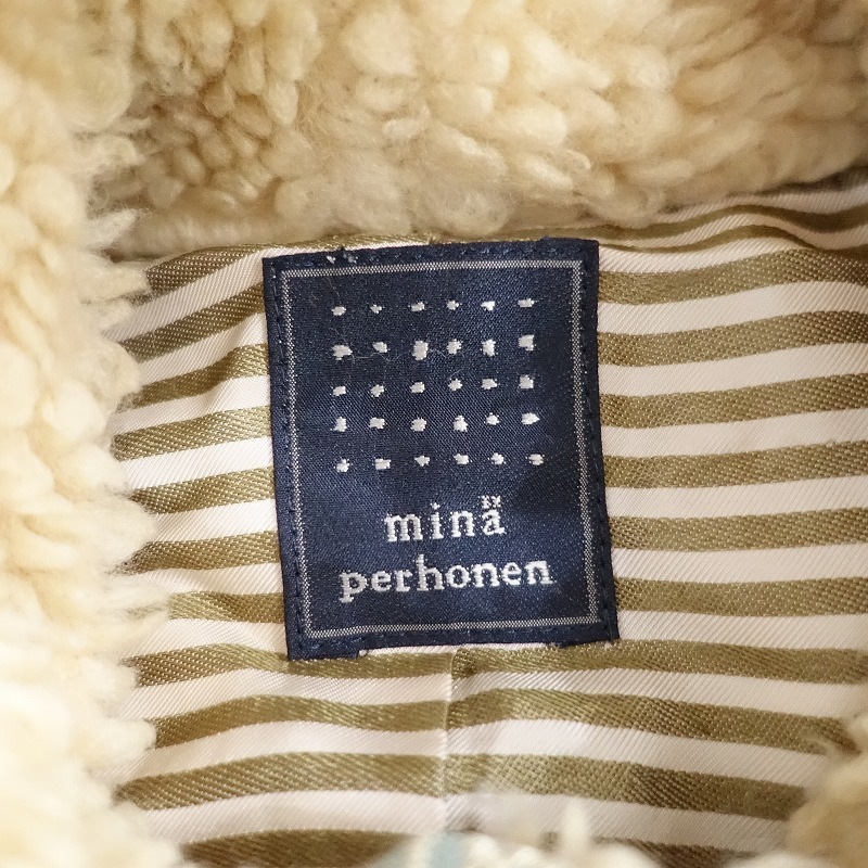 ミナペルホネン mina perhonen jungle relief フード付刺しゅうダウン