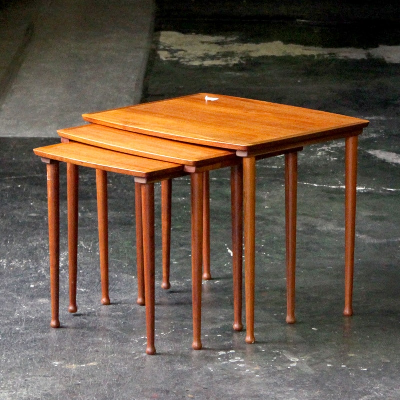 DK19-345 北欧 アンティーク家具 MOBELINTARSIA ネストテーブル