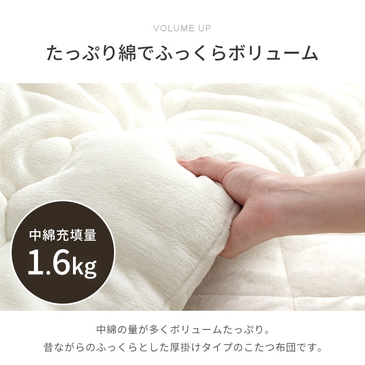 こたつ布団2点セット フラン 楕円形 こたつ掛布団 こたつ敷布団 節電