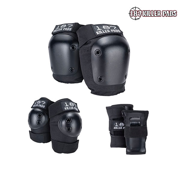 187 KILLER PADS】JUNIOR PAD SIX PACK black プロテクター 肘 膝