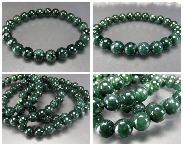 禹*珉様 纯天然A貸、冰種ジェダイト本翡翠緑色ビーズブレスレット 鑑定