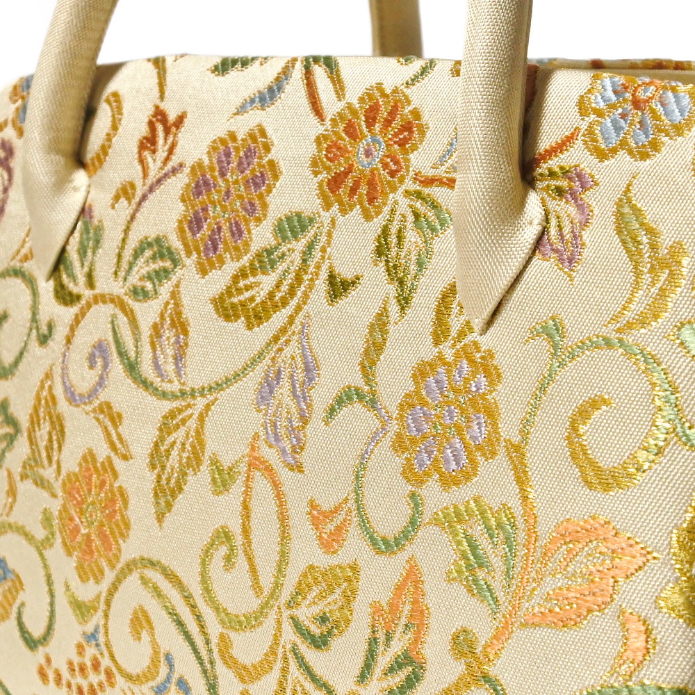 葵バッグ「花唐草金襴」｜和装バッグ 着物用バッグ