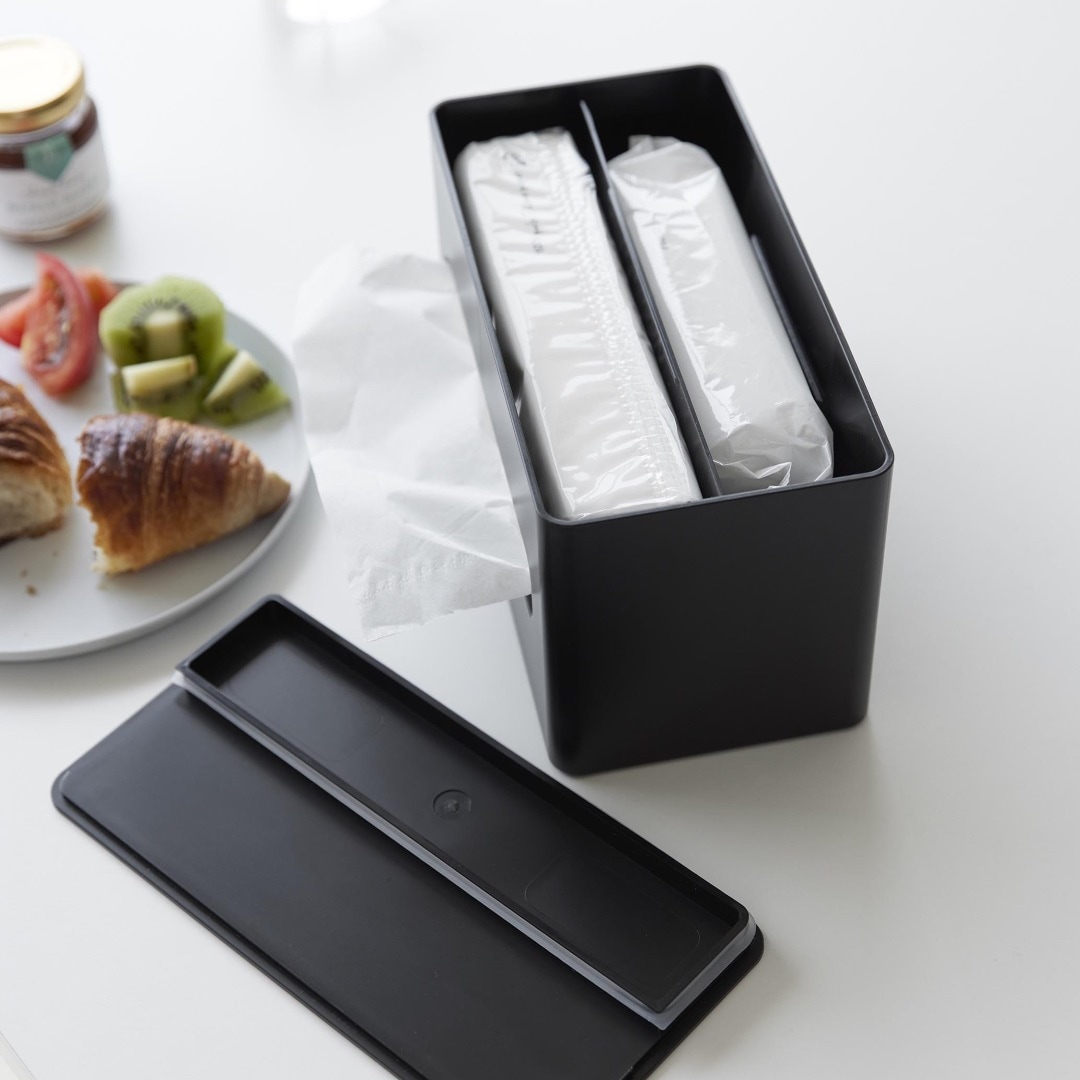 tower】 両面コンパクトティッシュ＆ウェットシートケース｜リビング