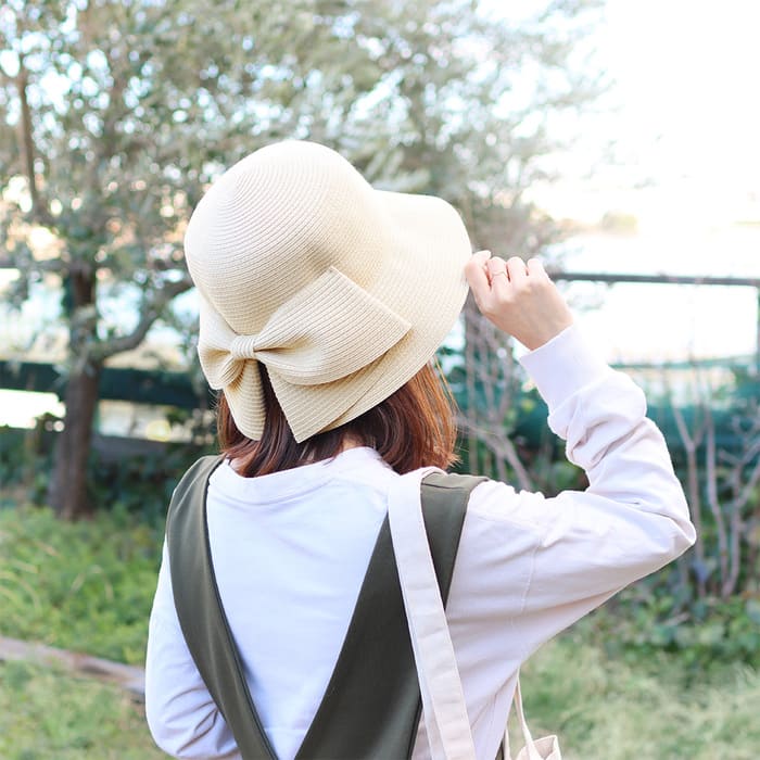 shanti / ウォッシャブルブレードバックリボンハット｜テソロ(tesoro