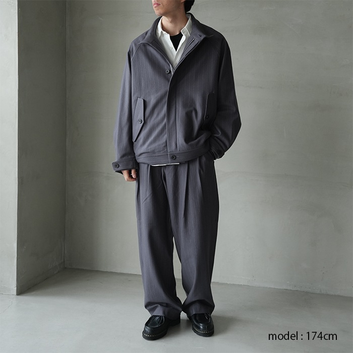 40%OFF】(km25a-045）/ KANEMASA(カネマサ) / 36G Wool Stripe Trouser