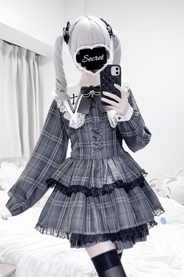 MA*RS】【2点SET】クロス刺繍3段フリルセットアップ - グレー size-F