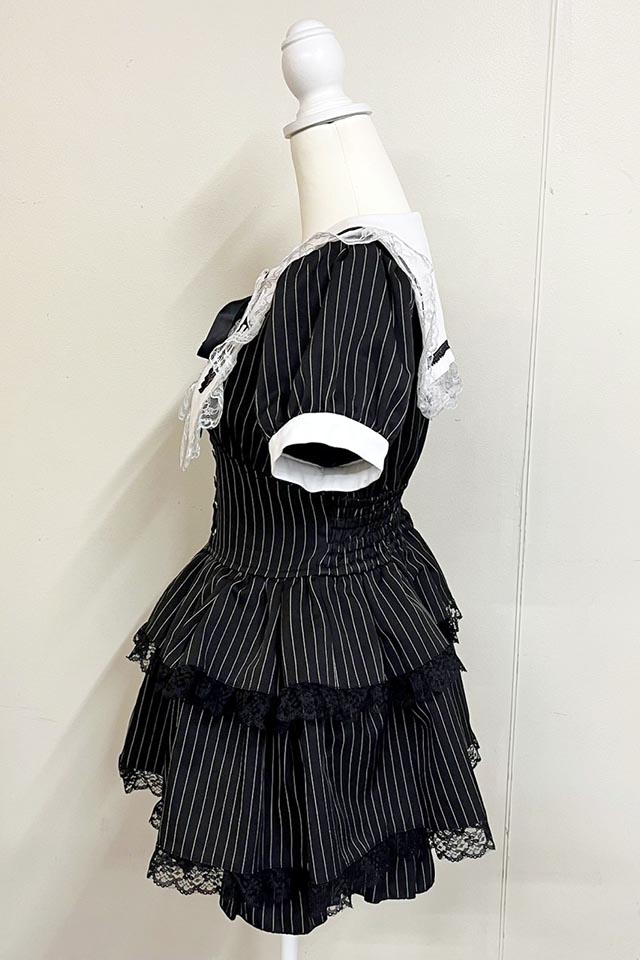 MA*RS】【2点SET】クロス刺繍3段フリルセットアップ - WHT/ブラック