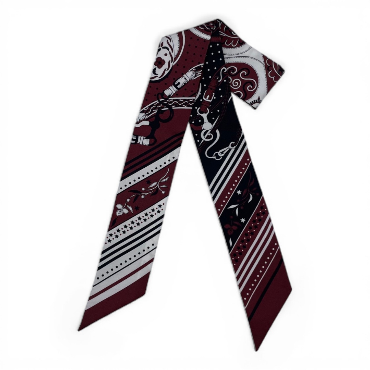 エルメス ツイリー アマゾンの祭典・バンダナ ブルゴーニュ/ノワール