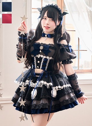 malymoon ゴシカルクールミントサキュバスドレス ブルーサキュバス