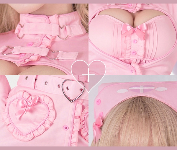 S/Lサイズは予約】キャンディピンクナース《ハロウィンコスプレ6点
