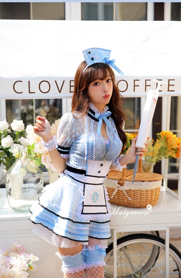 即日発送】ジッパーナース《ハロウィンコスプレ7点セット》【Malymoon