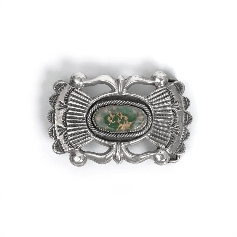 ナバホ族 ウィルフォードヘンリー ターコイズ バックル｜マライカ公式通販