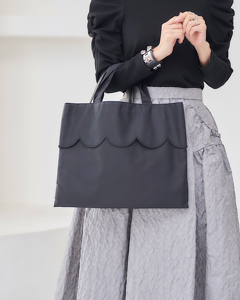 スカラップバッグパレルモ/ラージ | All Items | MARONENONFEE