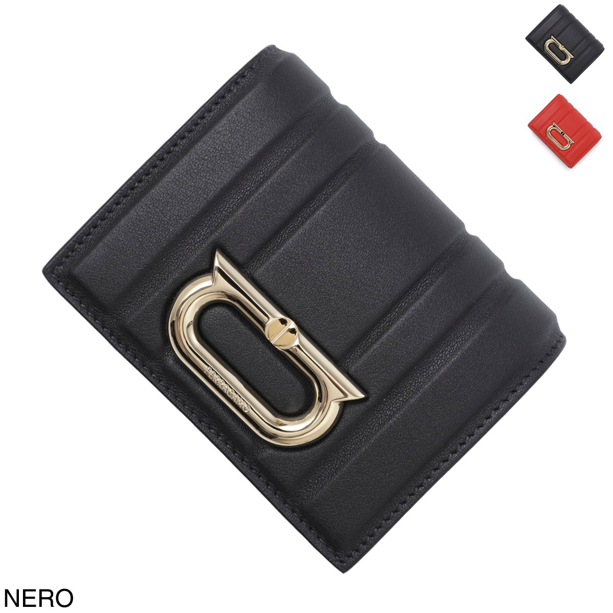 FERRAGAMO フェラガモ 2つ折り財布 小銭入れ付き レディース