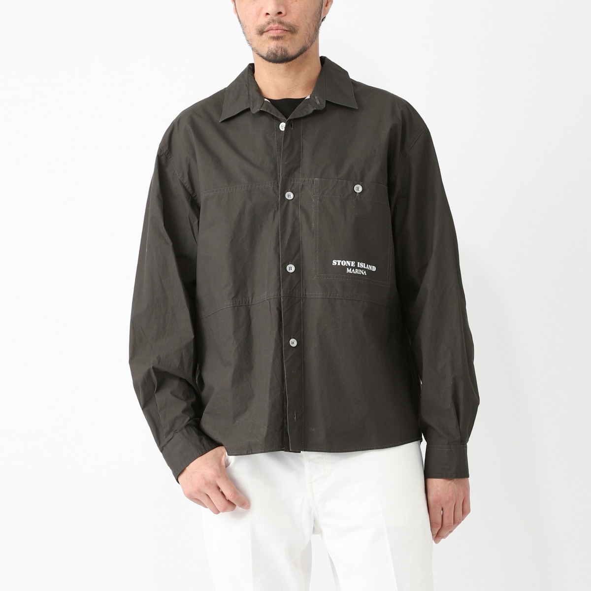 アウトレット】STONE ISLAND ストーンアイランド 長袖レギュラーカラー