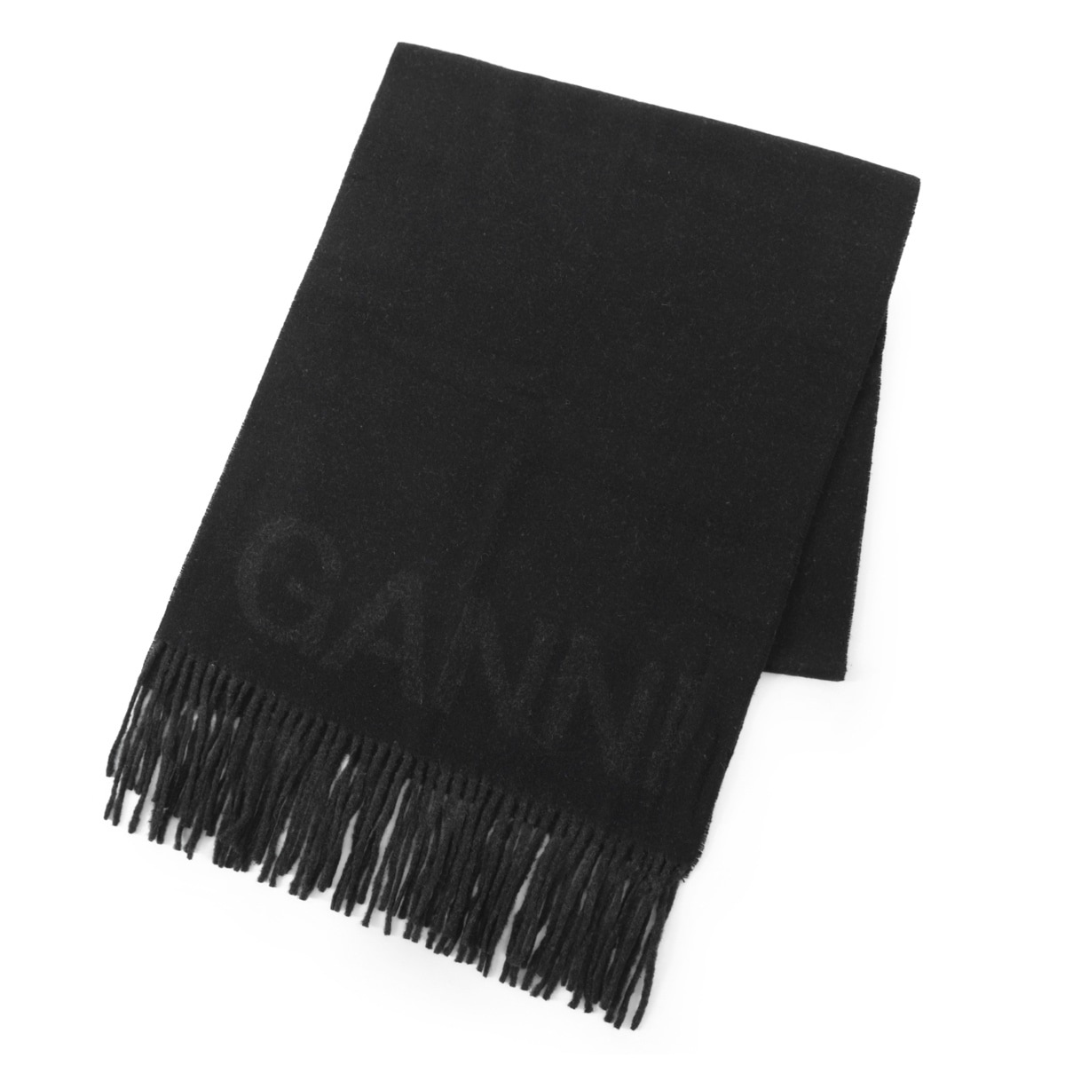 アウトレット】GANNI ガニー マフラー/FRINGED WOOL SCARF レディース
