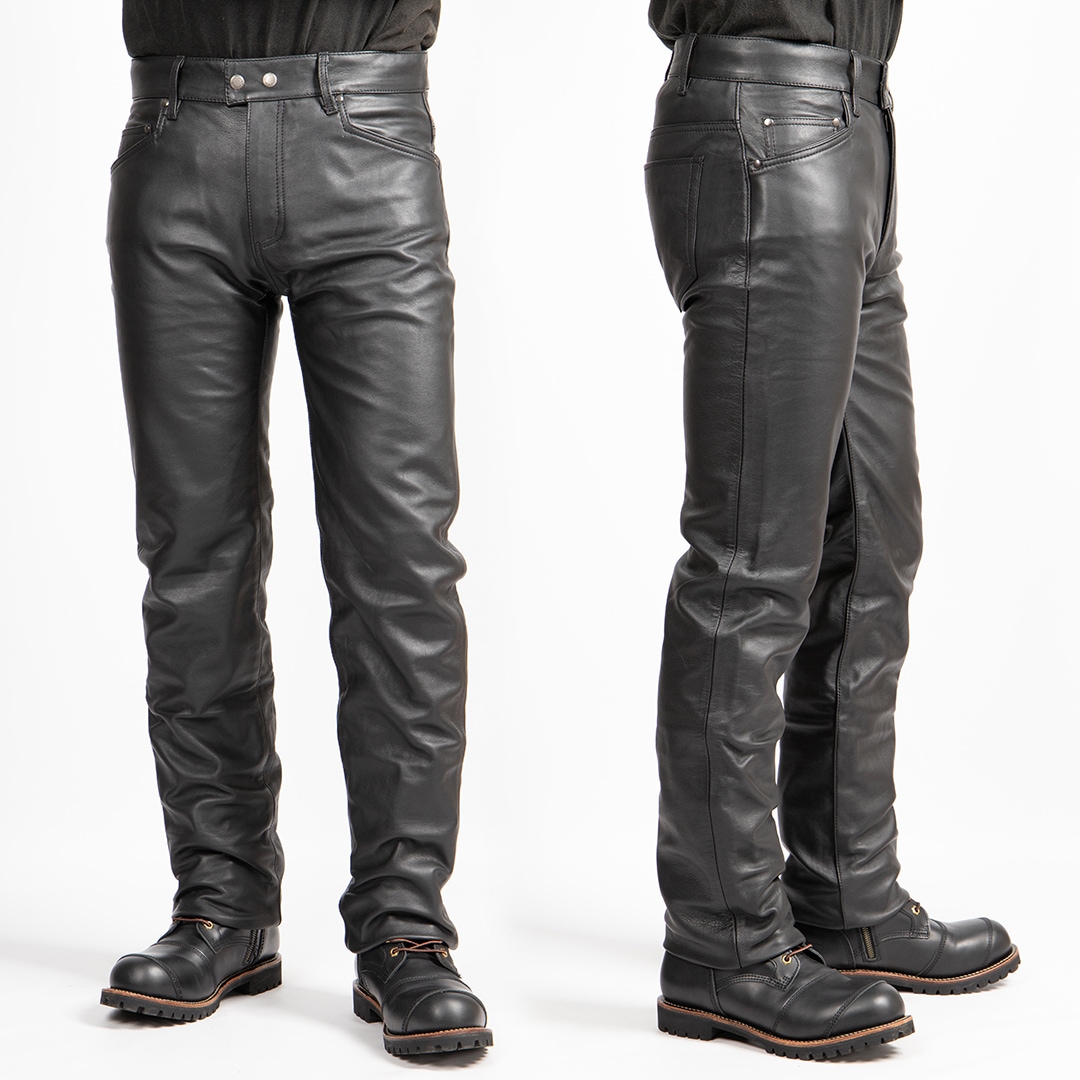 バイク 【3XL追加決定】スリムフィットレザーパンツ[DP-18A] ウェア