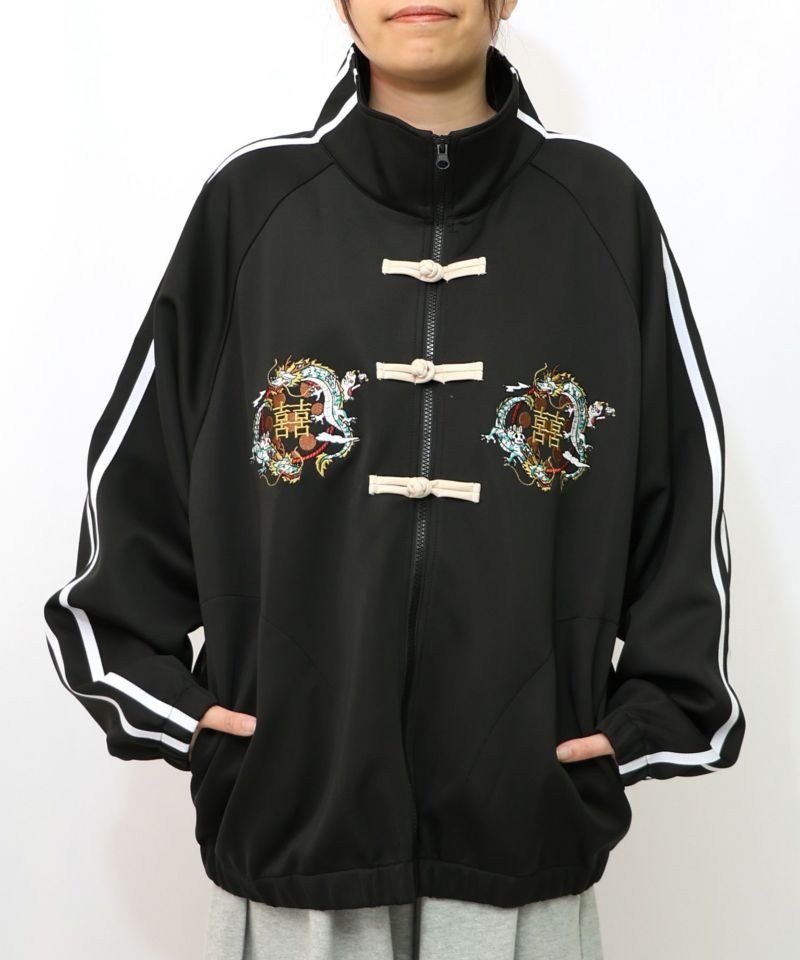 スカラーパリティー / ウサギと龍刺繍 カンフーボタンジャージ | BRAND
