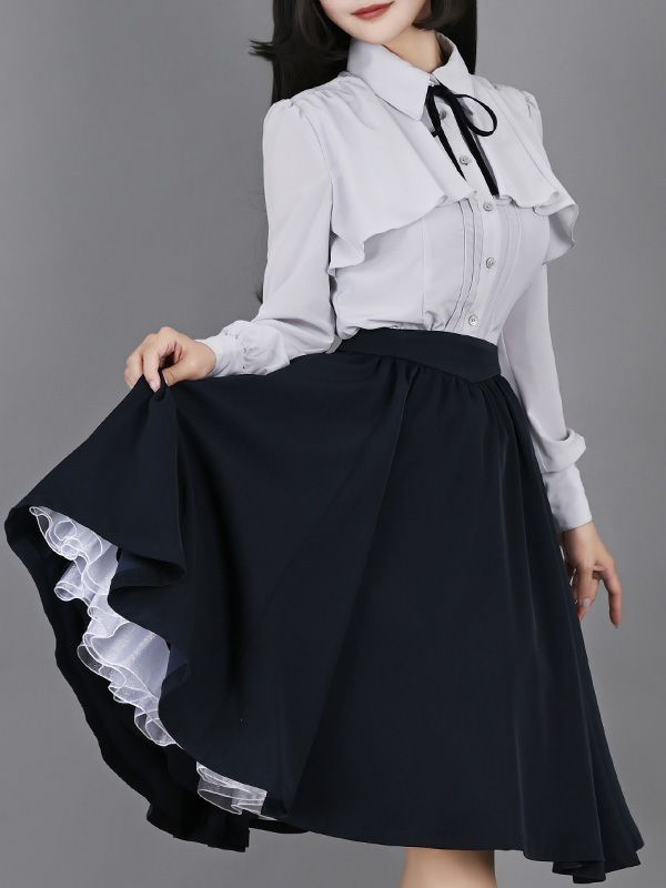 理想のサーキュラースカート ブラック | NO.S PROJECT