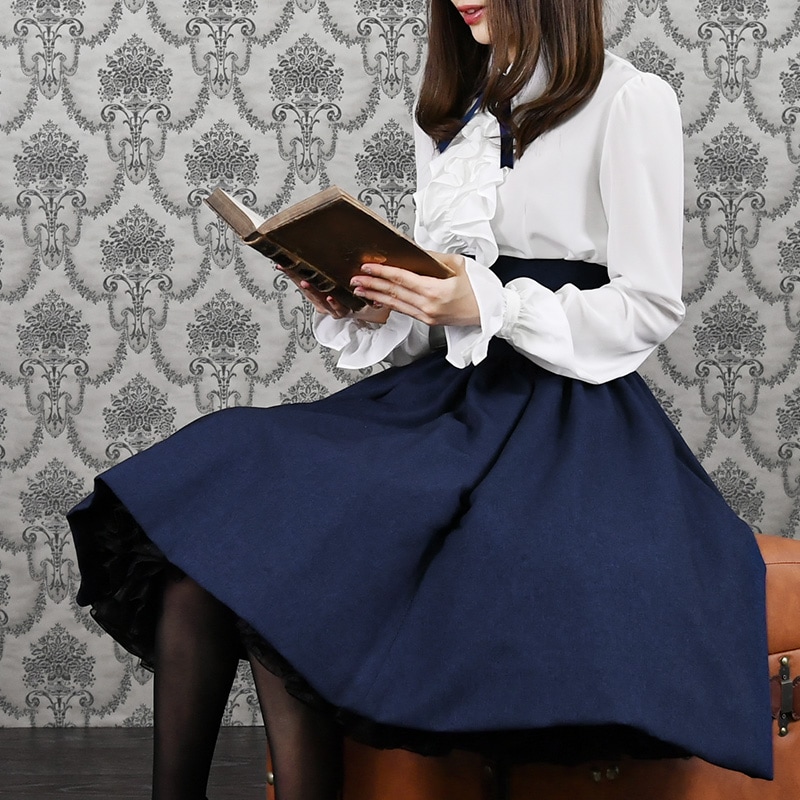 二次元と運命が交差するスカート ネイビー | NO.S PROJECT