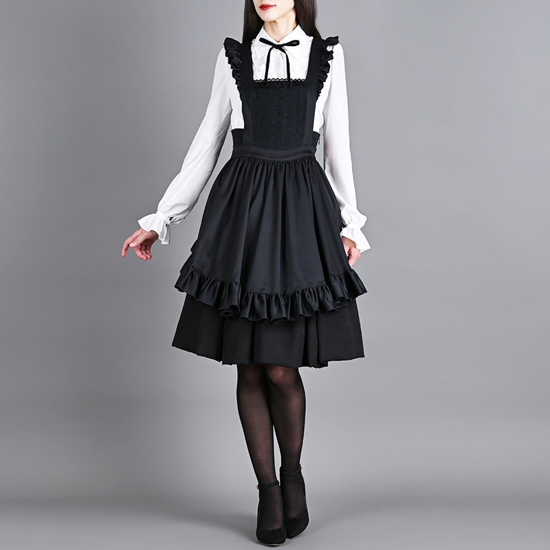 フリルエプロン ブラック | NO.S PROJECT