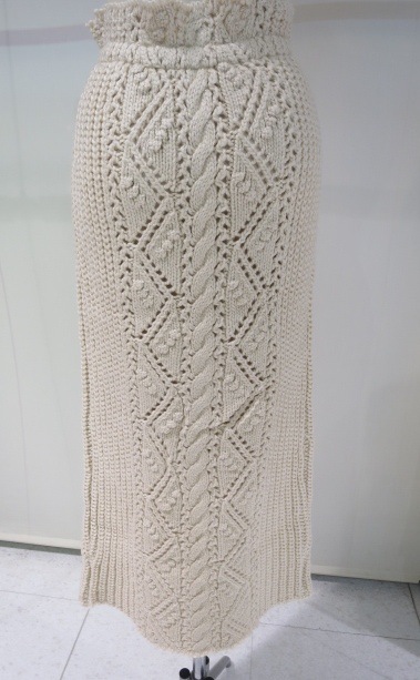 anuke Cable Knit Skirt 62520805|apricot online shop