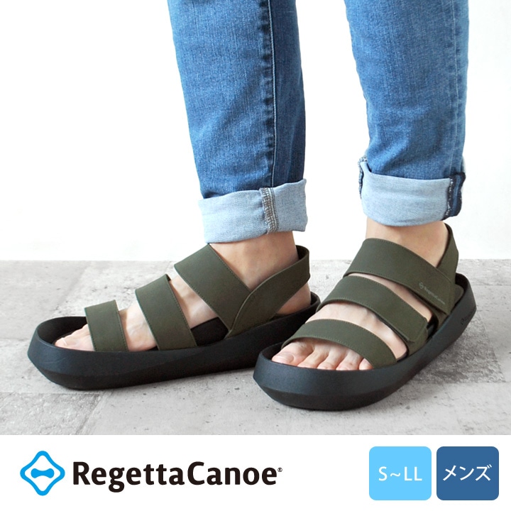 リゲッタカヌー RegettaCanoe CJEW-7604 メンズ 軽量サンダル バック