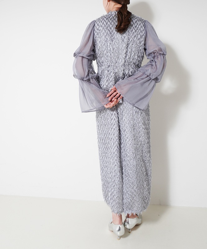 デザインスリーブシャギードレス□ | ALL ITEM | ROOM903 online