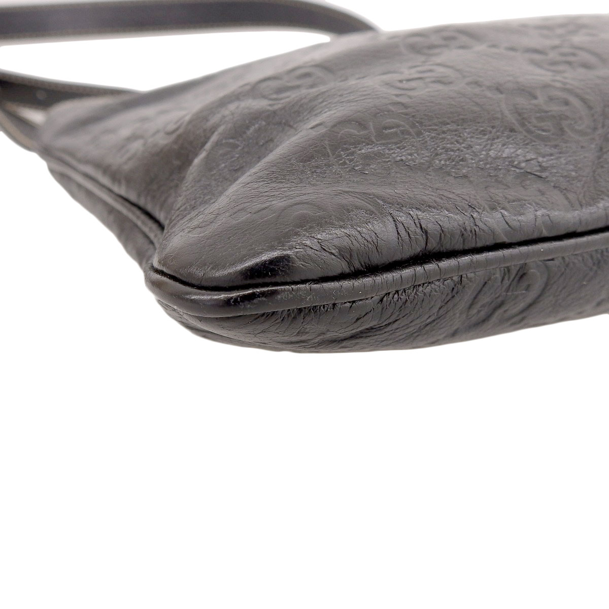 グッチ GUCCI グッチシマ ショルダーバッグ レザー ブラック メンズ