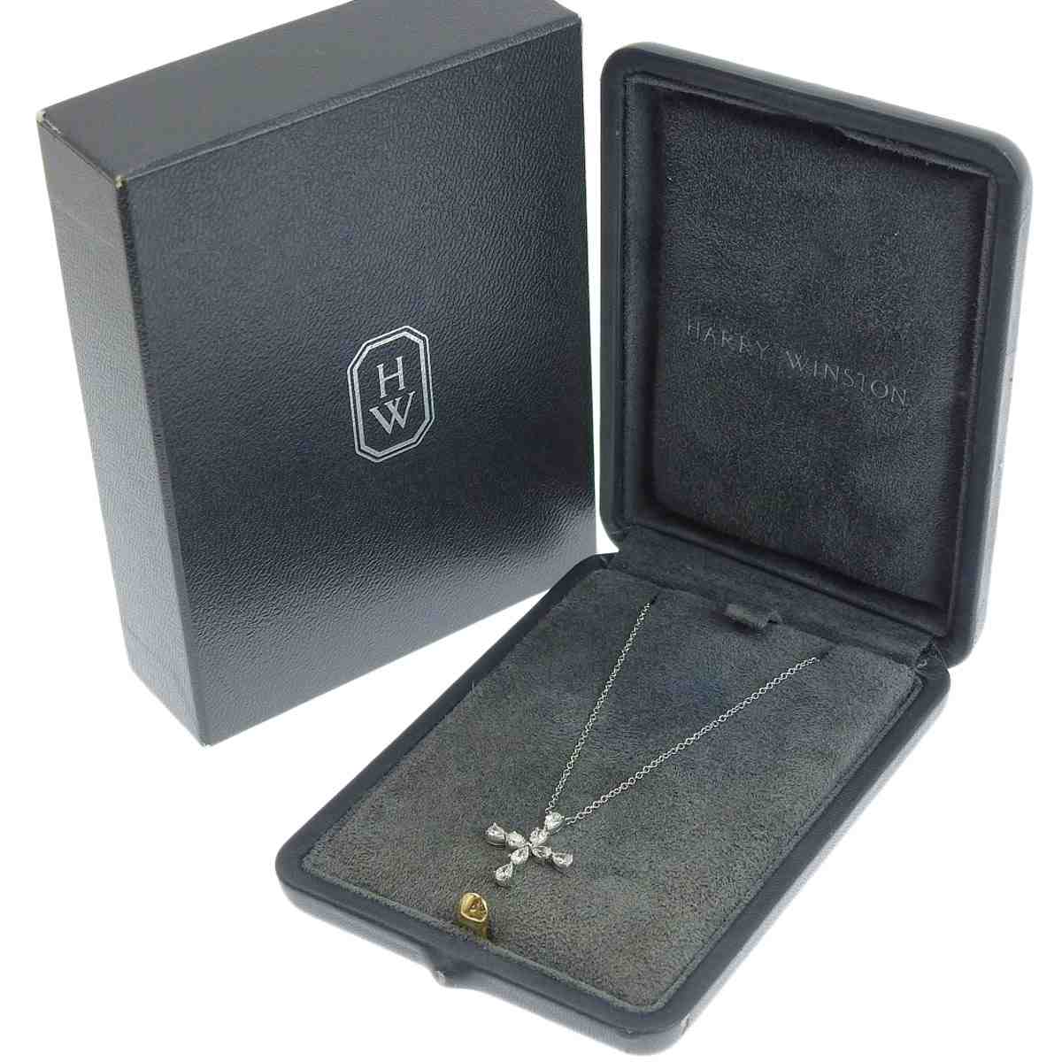 ハリーウィンストン Harry Winston ダイヤモンド クロス ネックレス