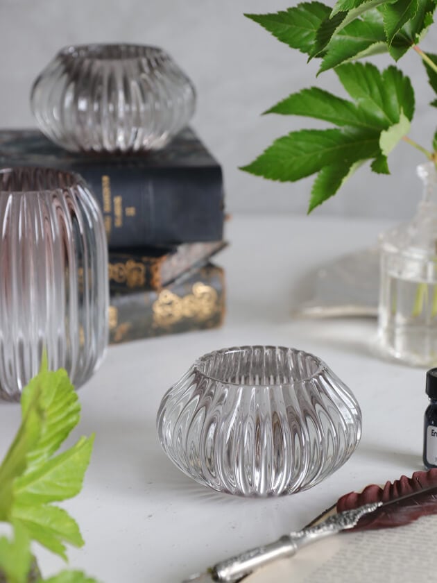 Light&LivingティーライトキャンドルホルダーPERTUグレーS ～ サラグレース