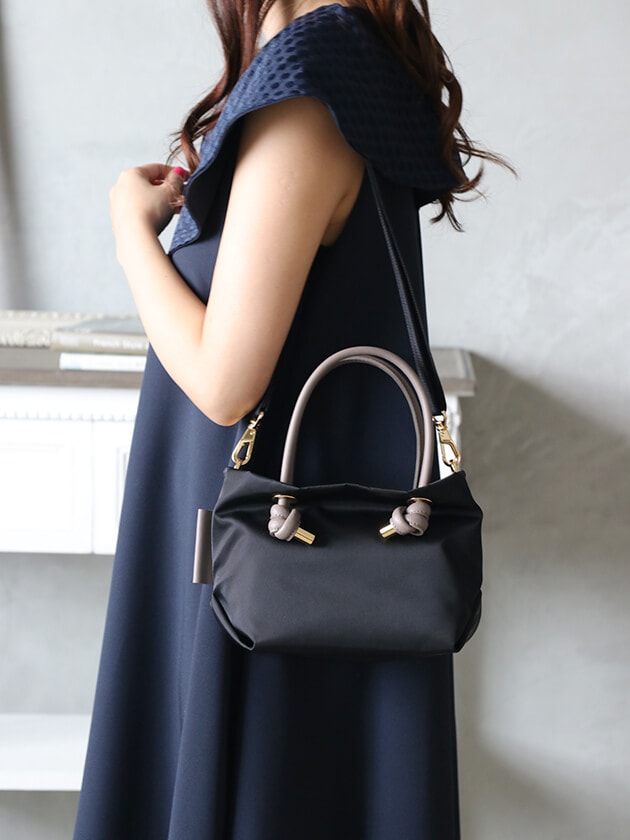 VIOLAd'OROバッグBIANCAブラックxトープXS ヴィオラ ドーロ