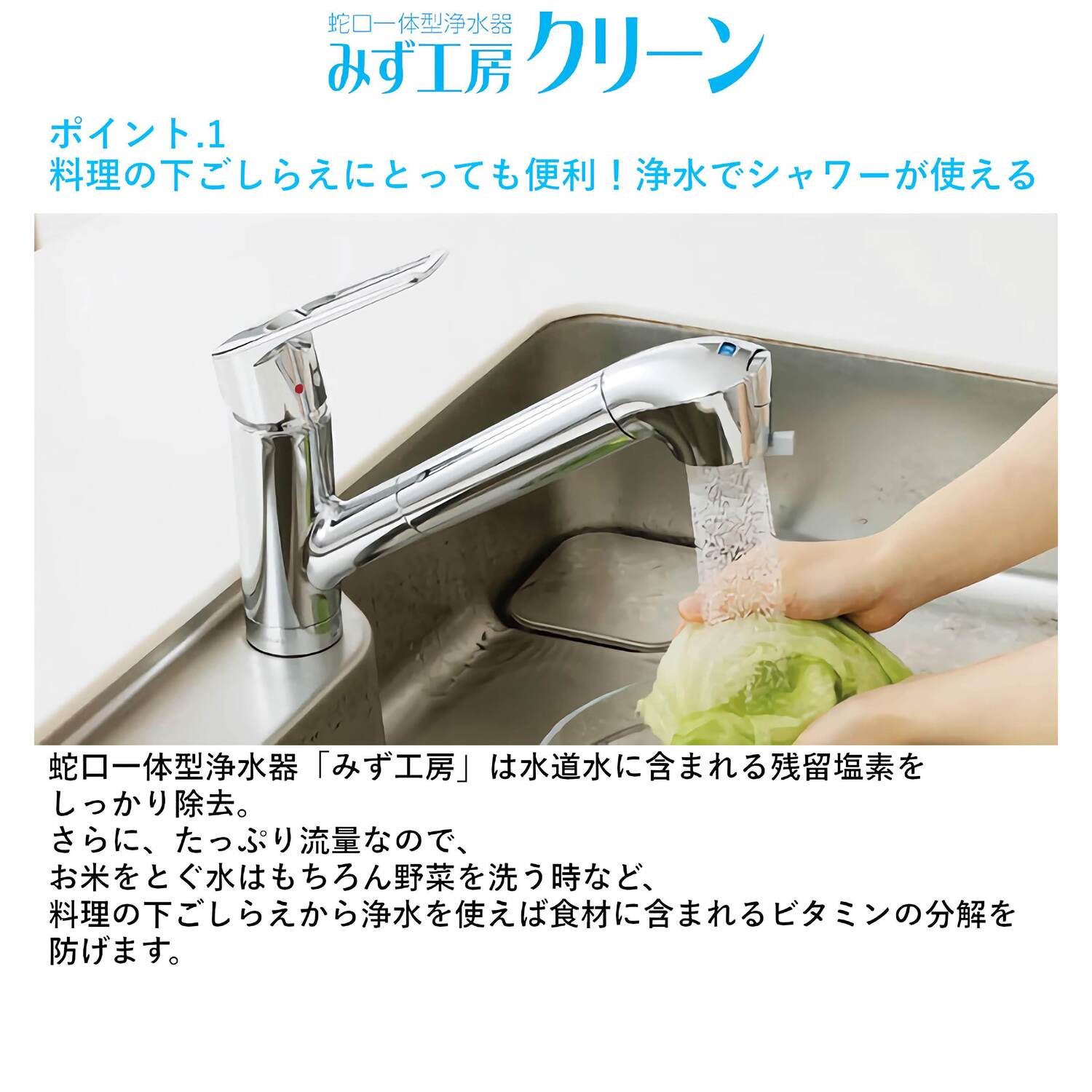 タカギ 【JL326MN-NNLR】 蛇口一体型浄水器 みず工房 クリーン 分岐