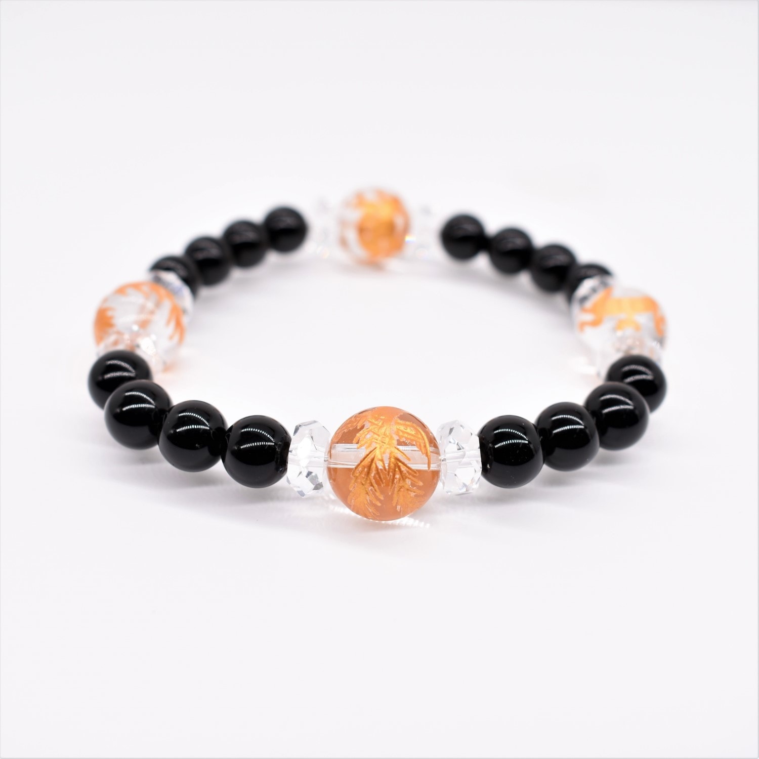 守護と繁栄の四神ブレスレット オニキス/四神水晶 【金彫り】 当宮にて