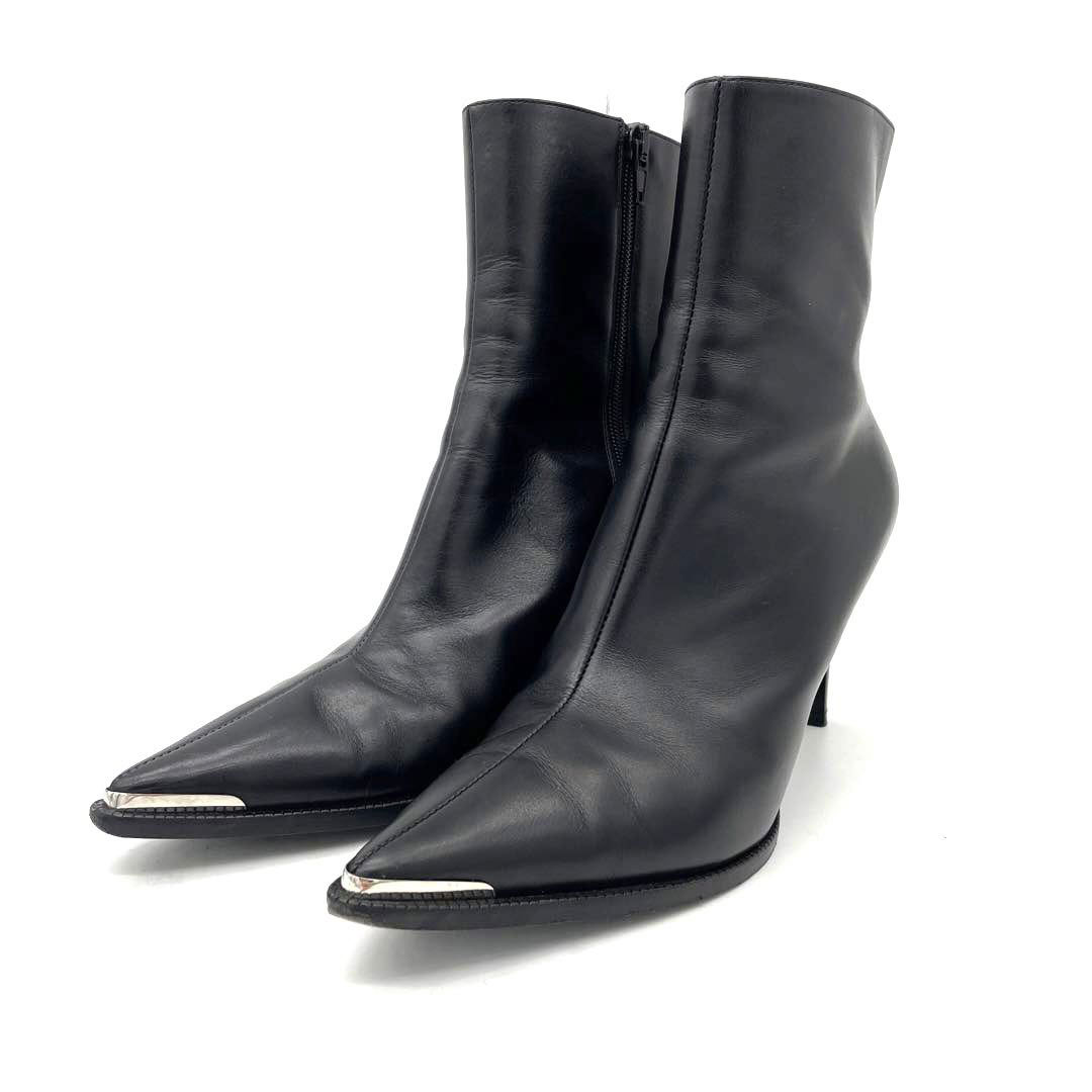 CELINE セリーヌ ショートブーツ メタルトゥ ベルヌイユ アンクル