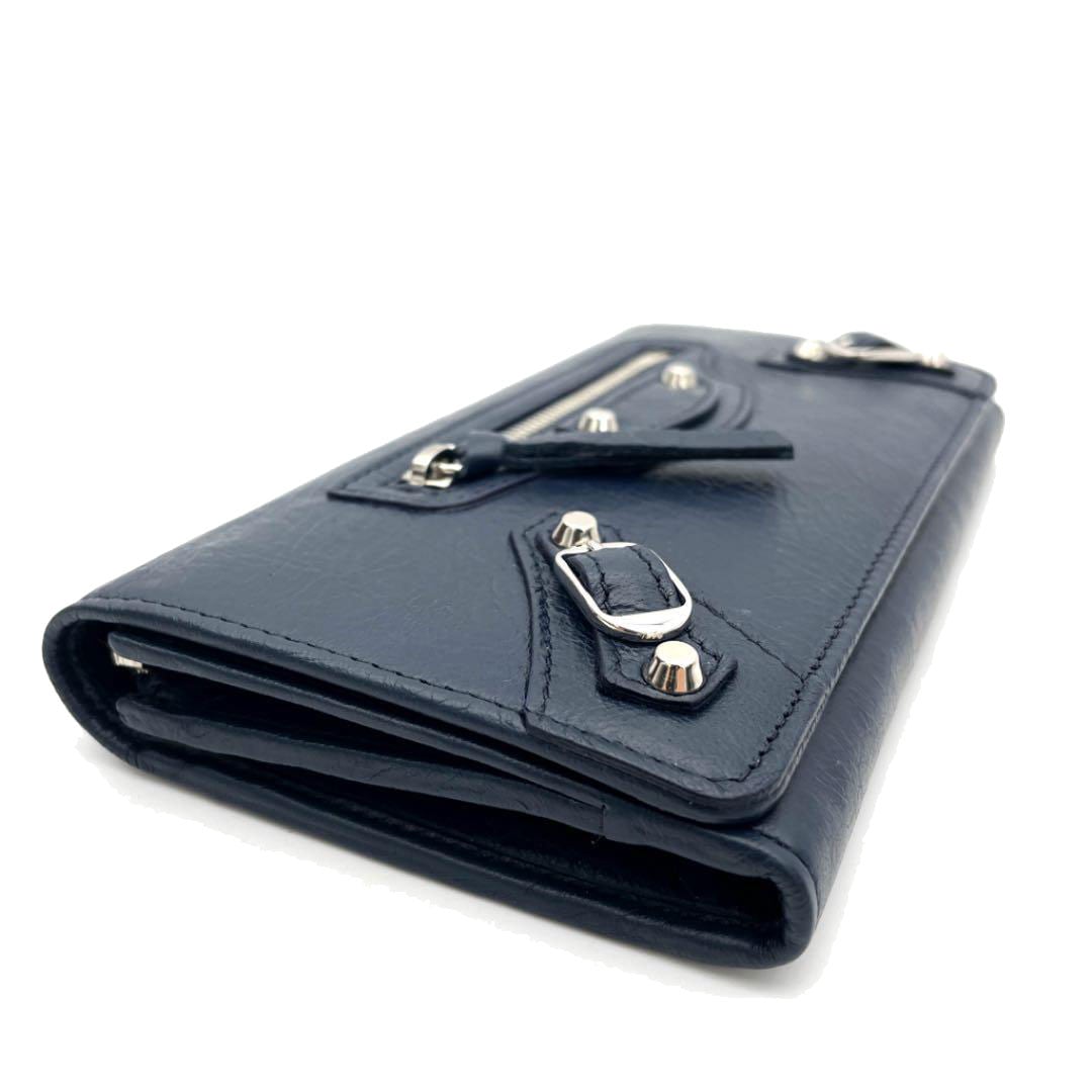 BALENCIAGA バレンシアガ 二つ折り長財布 クラシックマネー レザー