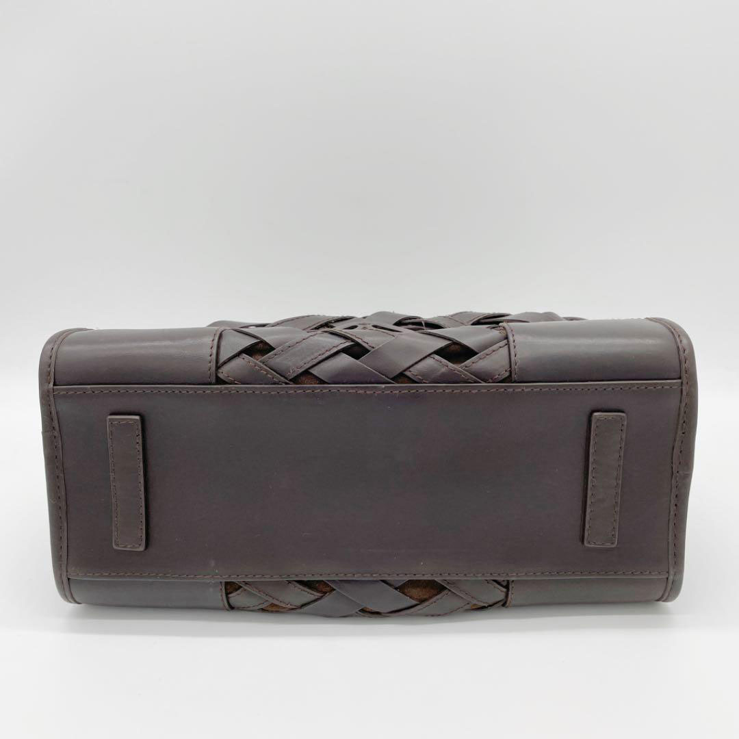 LOEWE ロエベ ハンドバッグ アマソナ28 アナグラム 編み込みレザー
