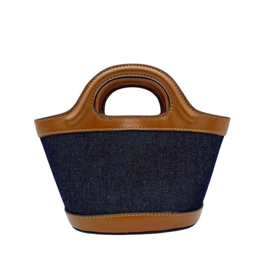 MARNI マルニ トロピカリア マイクロ 2WAY カゴバッグ デニム&レザー