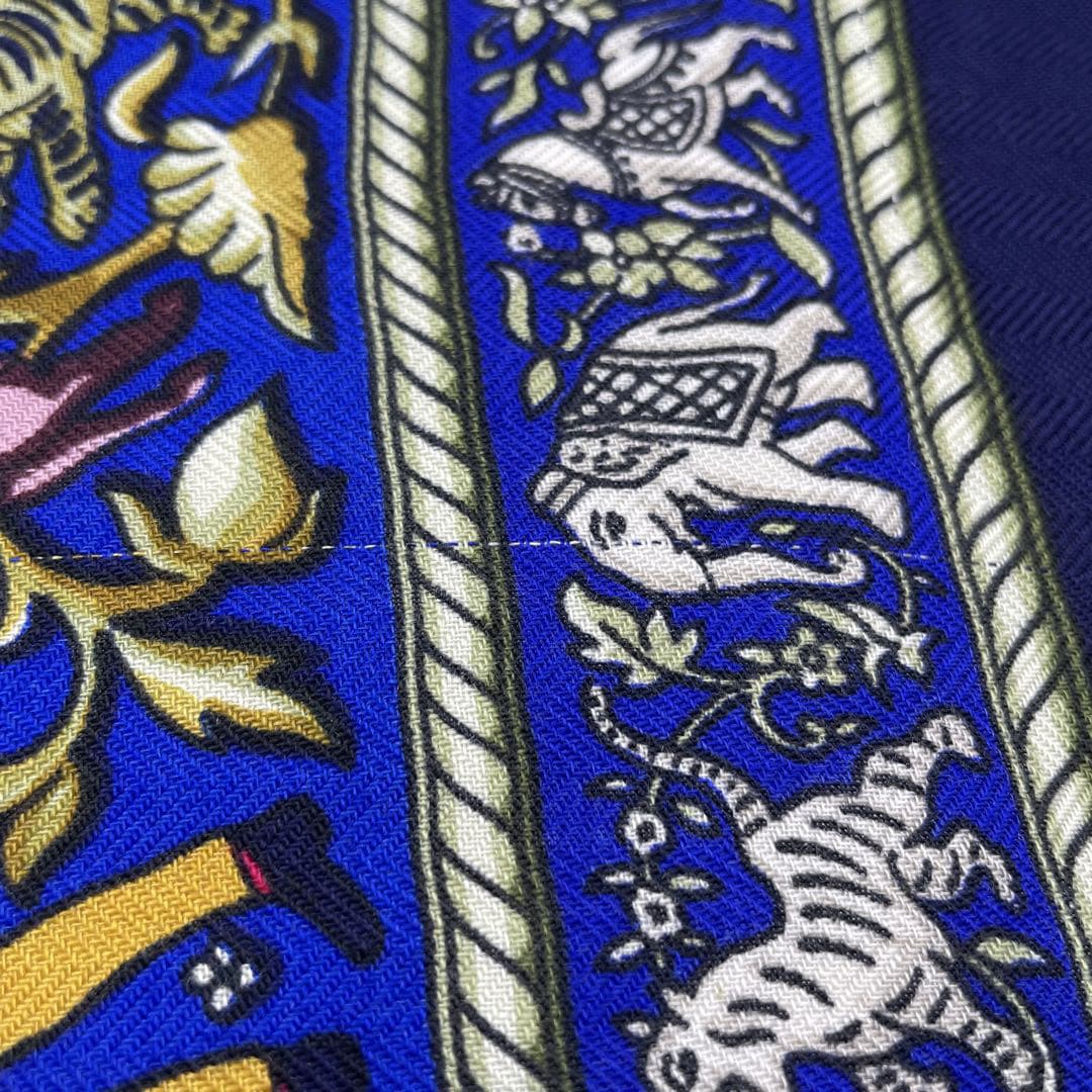 HERMES エルメス カレ140 カシシル 『CHASSE EN INDE(インドの狩猟