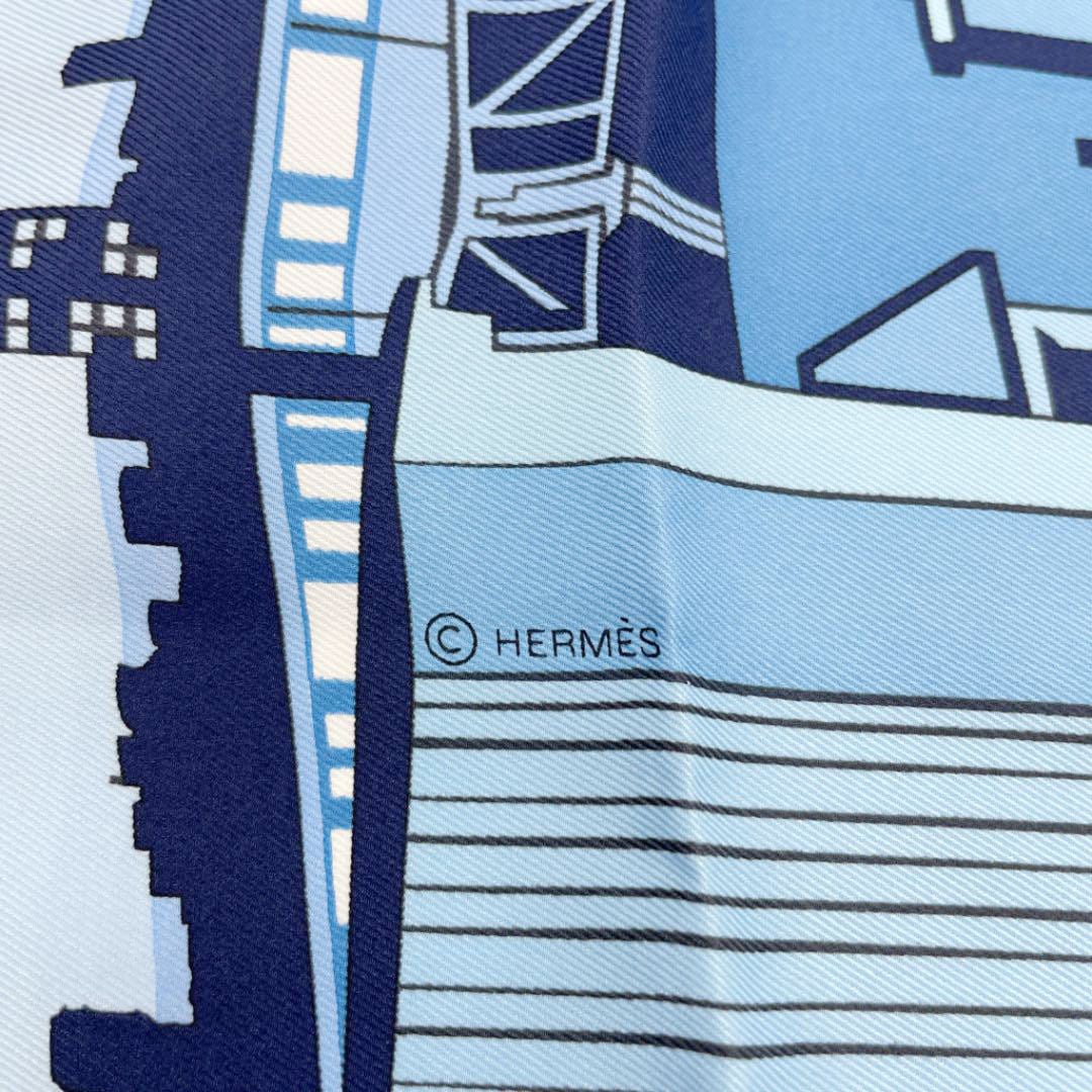 HERMES エルメス スカーフ カレ70 『Minuit au Faubourg(ミッドナイト
