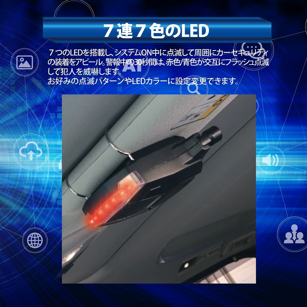 ワンタッチカーセキュリティ HORNET BeeSensor BEE737-S 車上ねらい