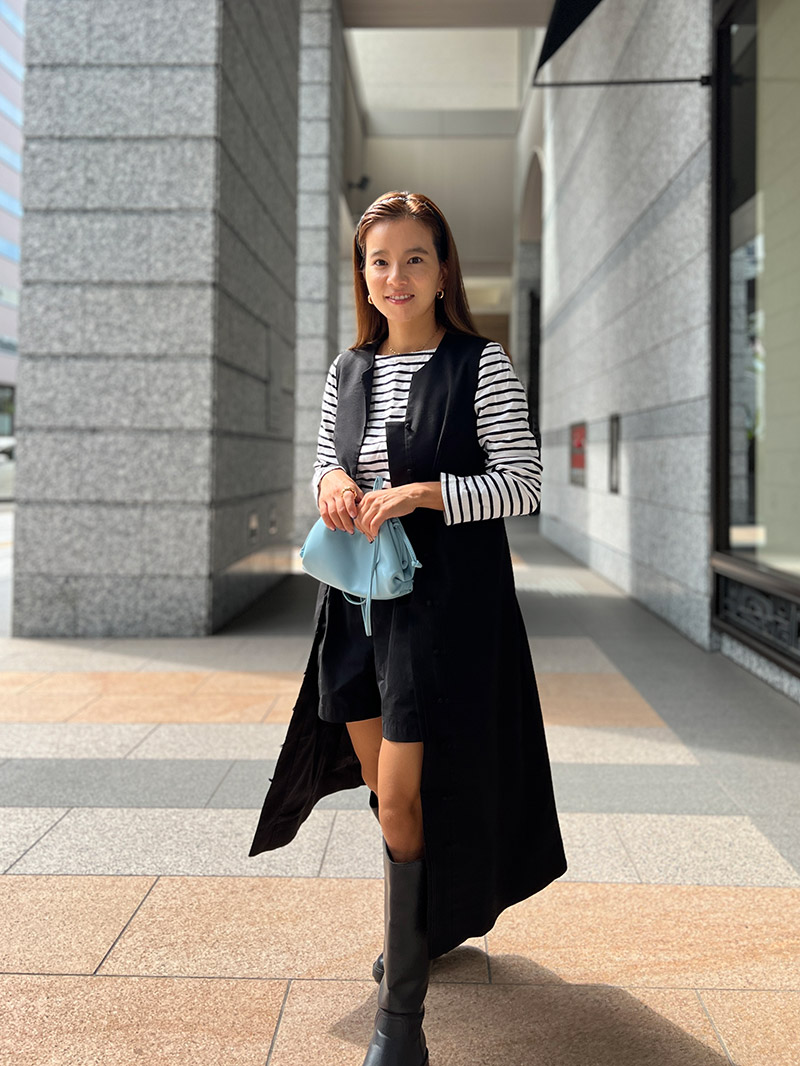 低身長でジャストサイズ 2WAY ロングジレワンピース/ST.ROONEY