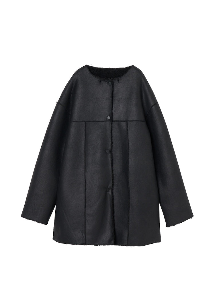 Reversible Hooded Coat｜スエード/ボア リバーシブルコート – MARTE