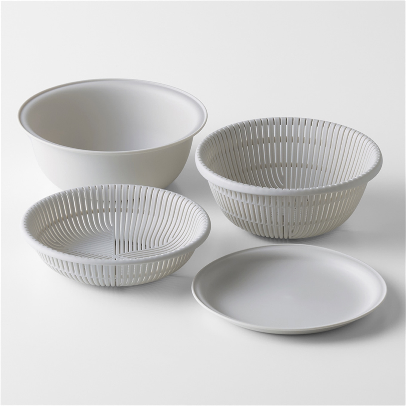 marna】ザルボウル 21cm(2点セット ダークグレー): キッチン｜マーナ