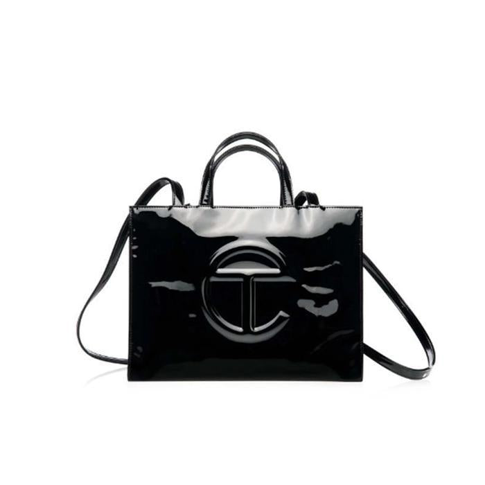 TELFAR / テルファー ミディアム エナメル ショッピング バッグ