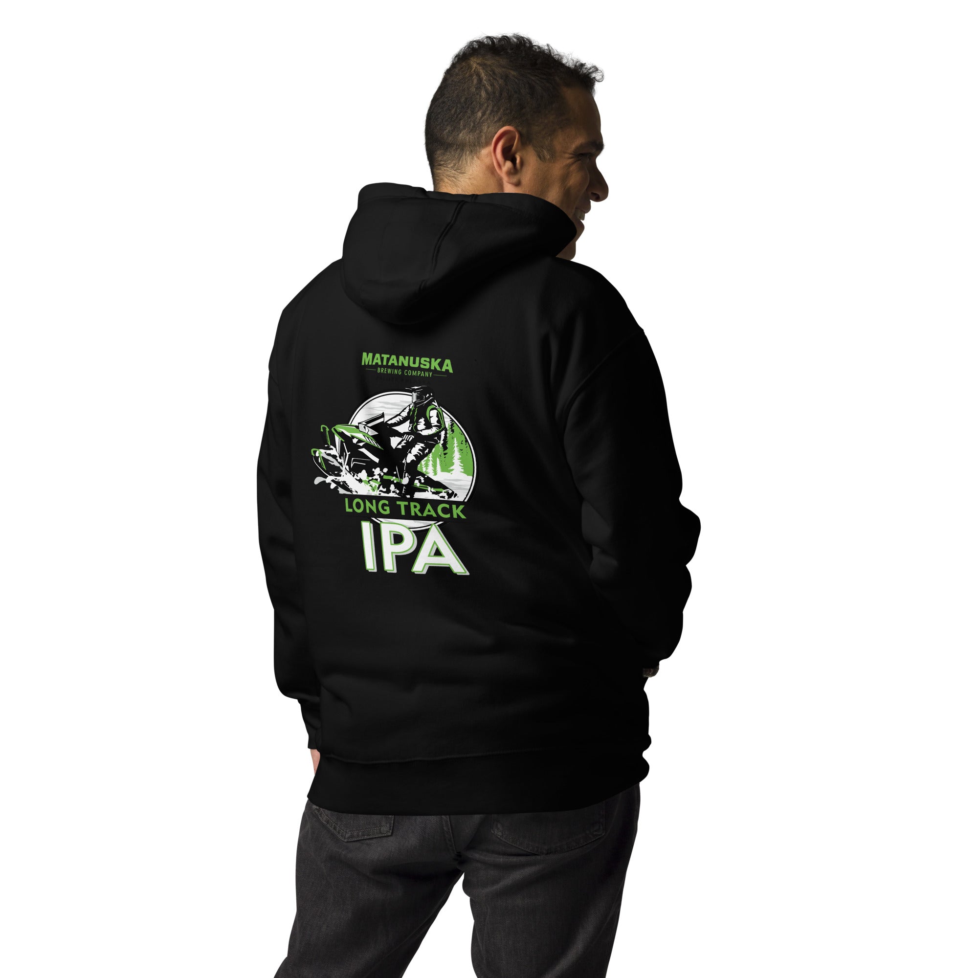 Long Track Back Logo Premium Hoodie – Matanuska Brewing Company