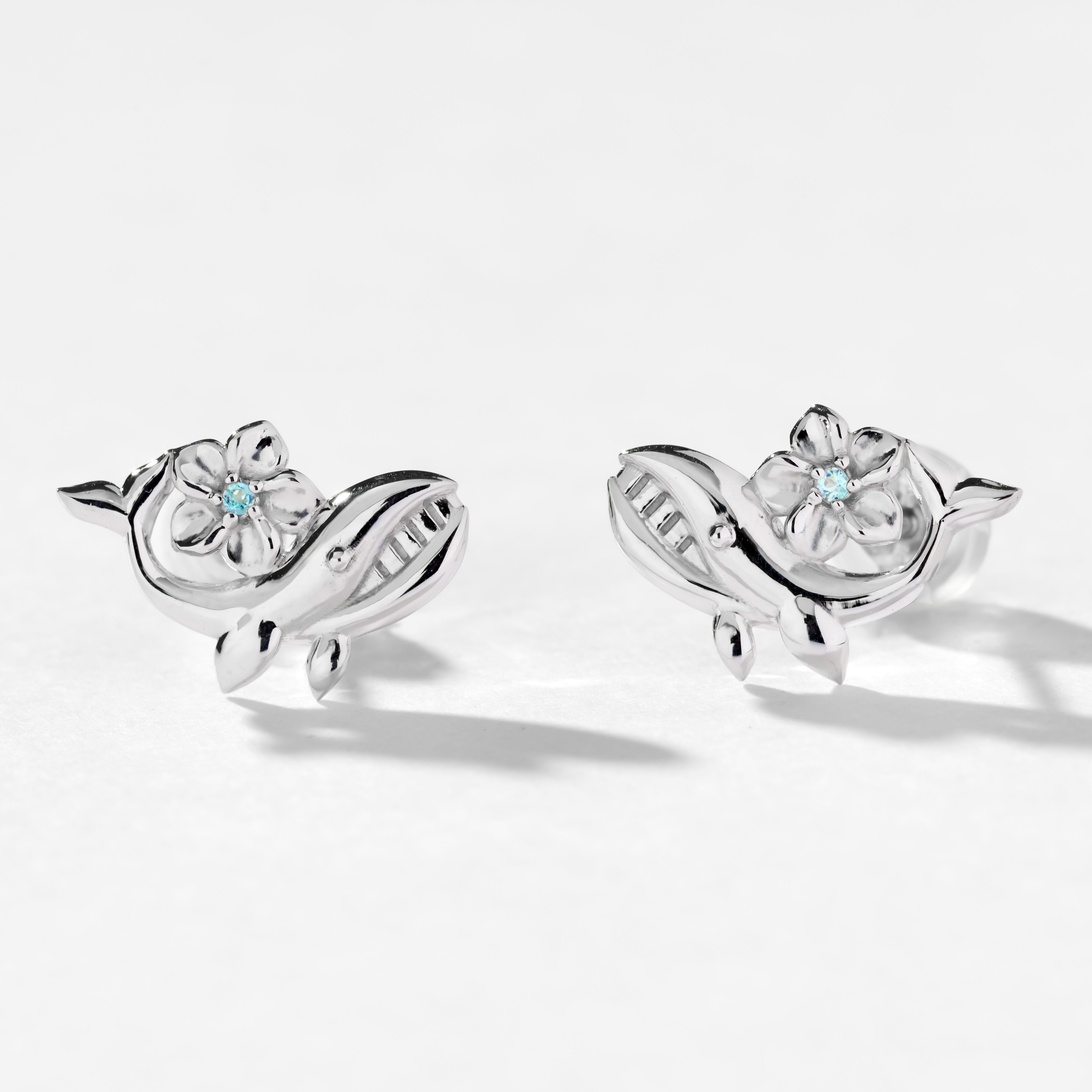 K10WG クジラ 鯨 スタッドピアス - me.（エムイードット）