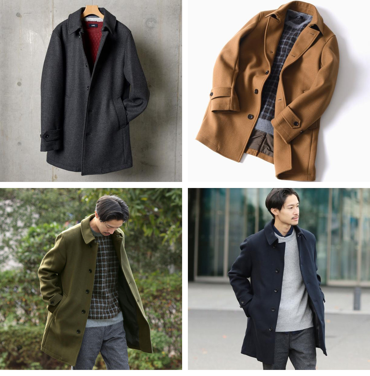 SHIPS（シップス） スーパー140'S メルトン シングル ロング Pコート