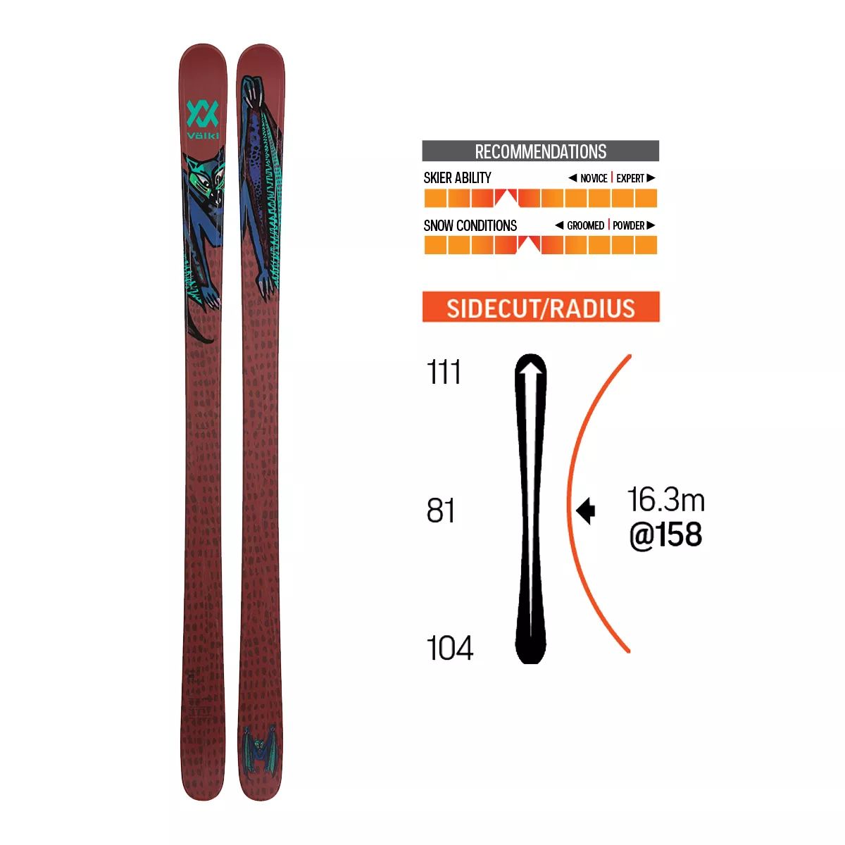 Volkl Bash 81 Men's All Mountain Skis 2020/21 | SportChek